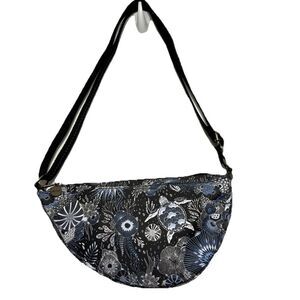 Sakroots Tess Sling Bag Midnight Seascape Turtles Adjustable Crossbody Strap